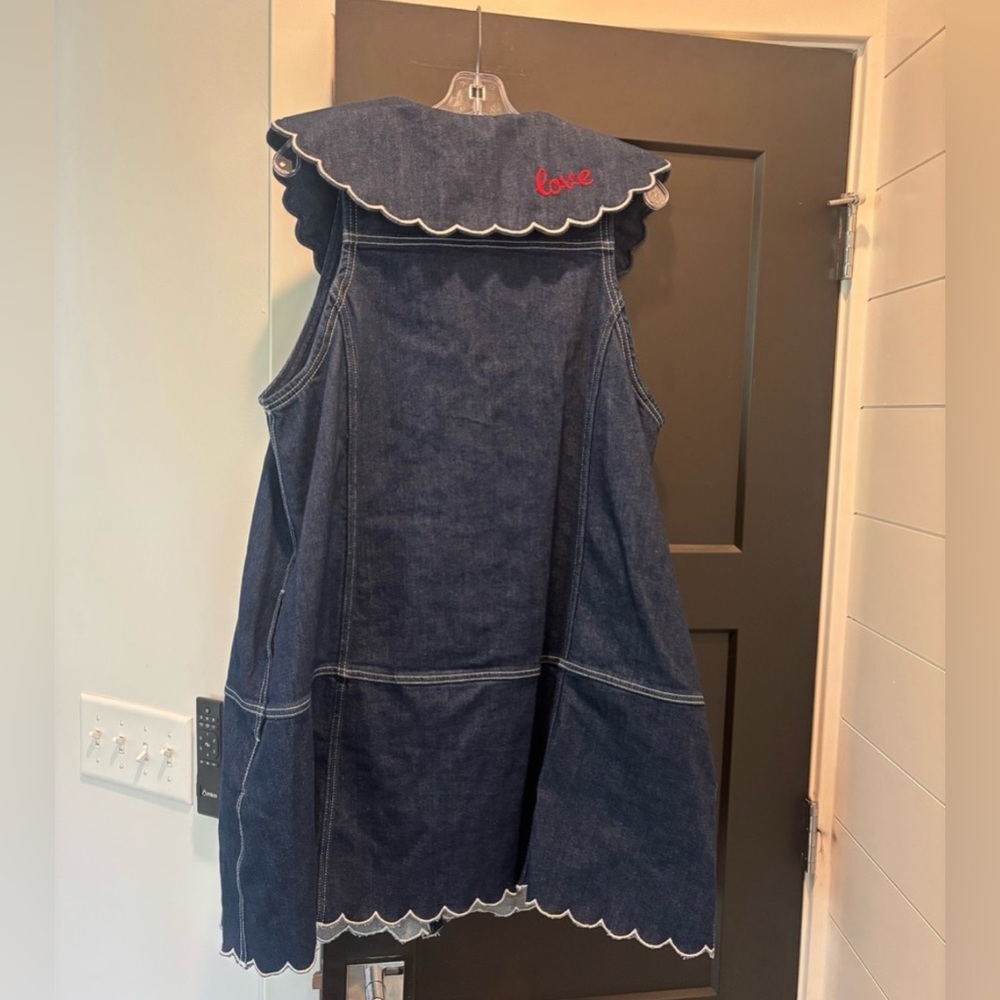 NWT! Anthropologie Pilcro Scalloped Denim Buttondown Dress - Size 2X 👝 - Picture 7 of 11